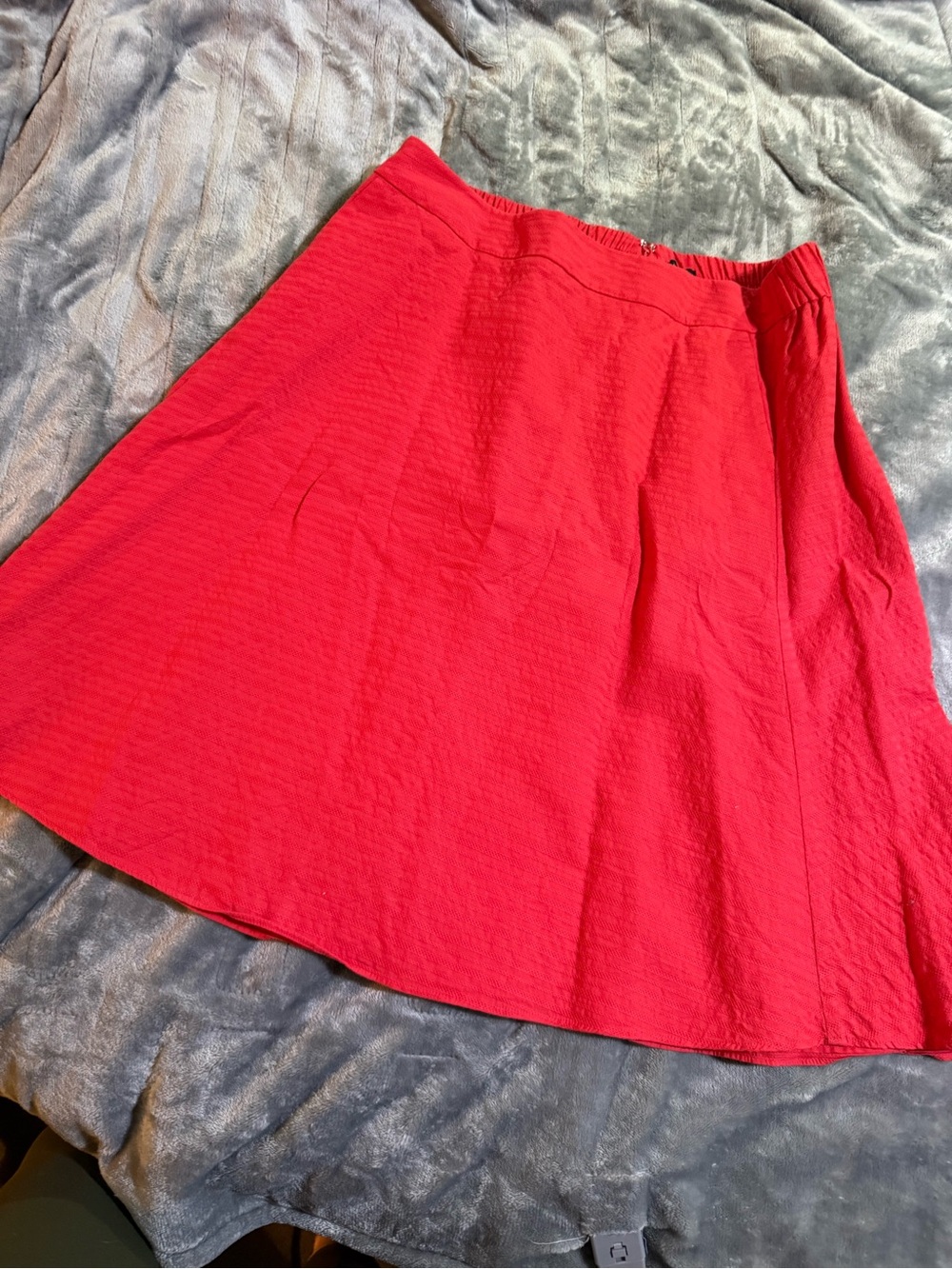 Ann Taylor Bright Red A-Line Skirt